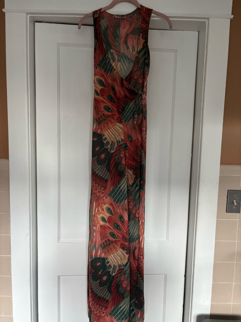 John kloss 70’s peacock print jumpsuit